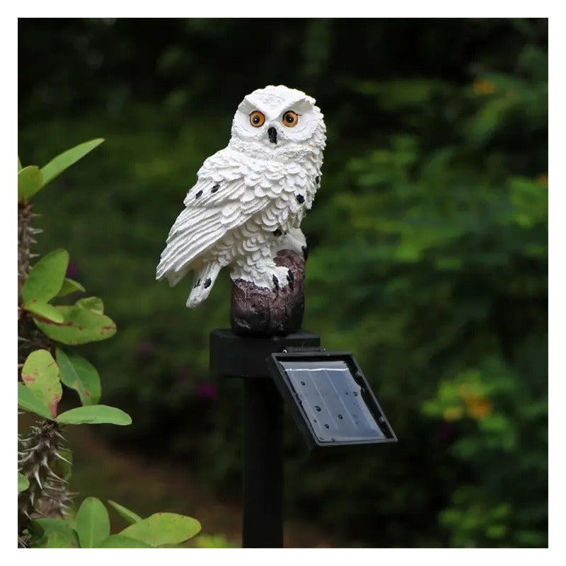 Pack X2 Buho Led Estaca Jardin Recargable Panel Solar