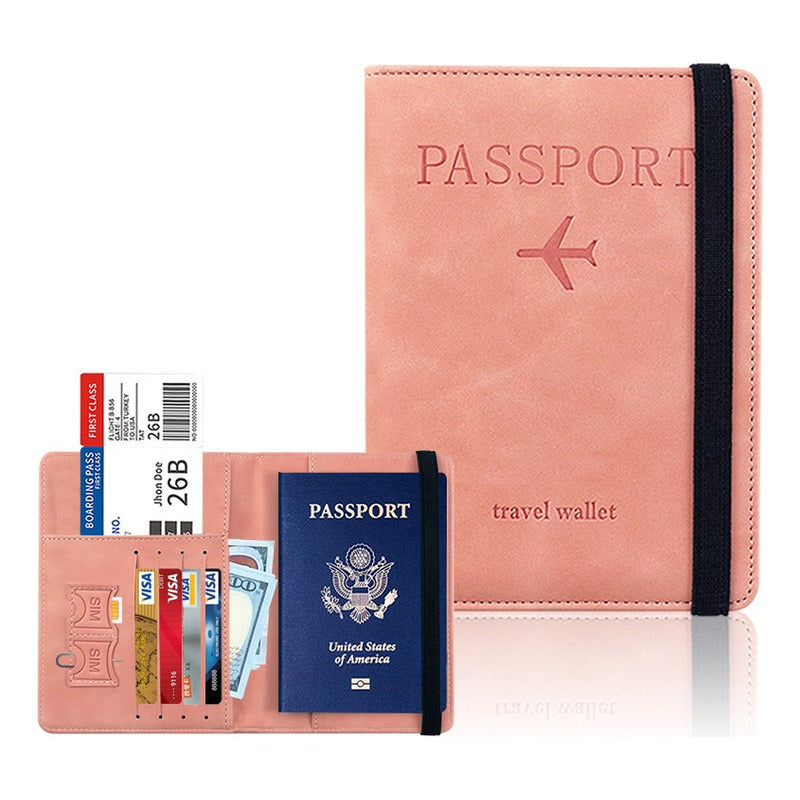 Funda Porta Pasaporte Organizador De Viaje Unisex