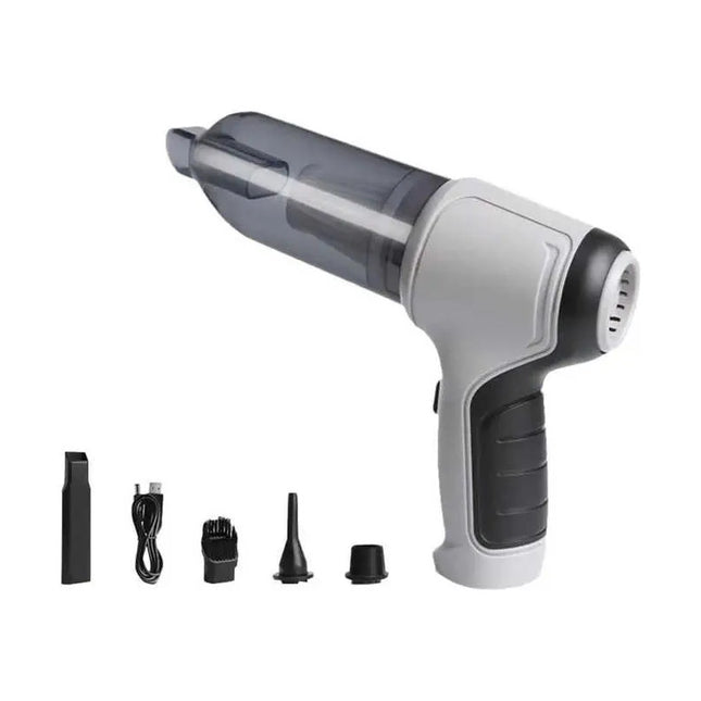 Aspiradora De Mano Para Auto Inalambrica Recargable 4 En 1 Gris