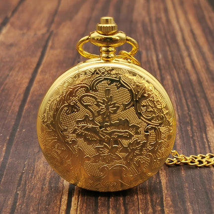 Mini Reloj De Bolsillo Retro Vintage Dorado Ideal Regalo Dorado