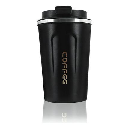 Vaso Térmico Y Portátil A Prueba De Fugas Para Automóvil Color Negro