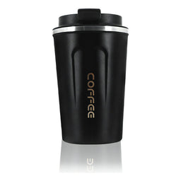 Vaso Térmico Y Portátil A Prueba De Fugas Para Automóvil Color Negro