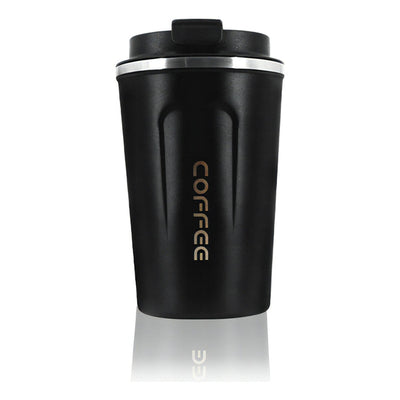 Vaso Térmico Y Portátil A Prueba De Fugas Para Automóvil Color Negro