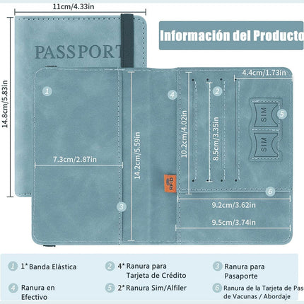 Funda Porta Pasaporte Organizador De Viaje Unisex