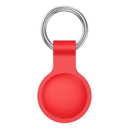 Llavero Funda Protectora De Silicona Porta Airtag Rojo