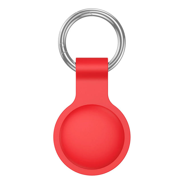 Llavero Funda Protectora De Silicona Porta Airtag Rojo