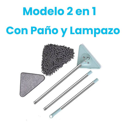 Mopa Trapeado Triangular Giratoria 360 ° Limpieza Lampazo Verde Claro