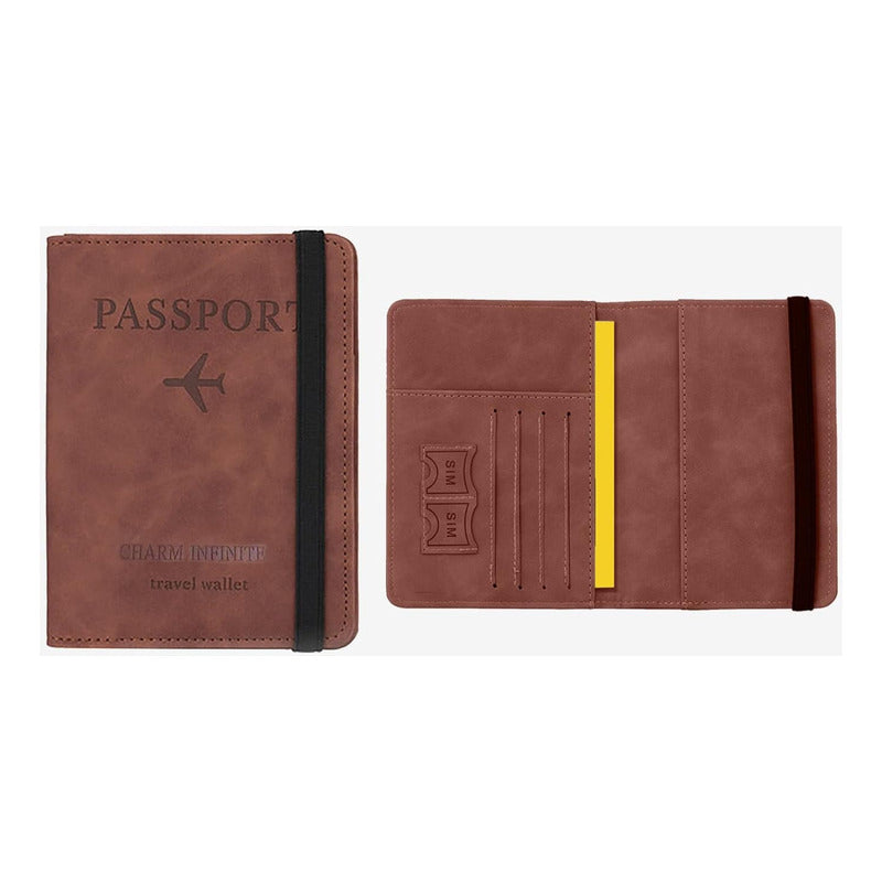 Funda Porta Pasaporte Organizador De Viaje Unisex