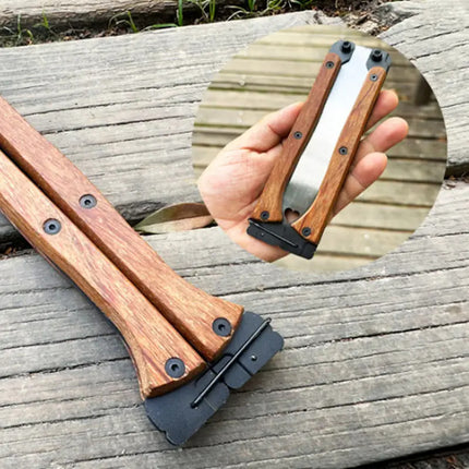 Serrucho Japonés Portatil 30 Cm Doble Cierra Mango De Madera