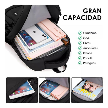 Mochila Antirrobo Escolar Viaje Trabajo Unisex Impermeable