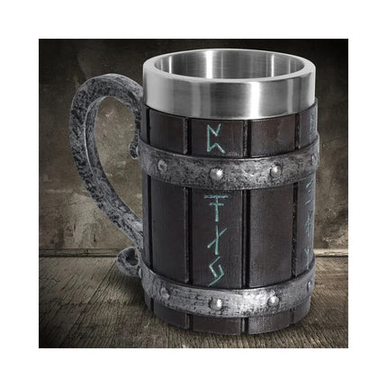 Jarra Nordica Vikinga Barril Medieval Cerveza Café Té
