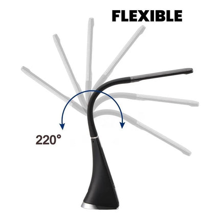 Lampara De Escritorio Nocturna Flexible Led Para Lectura Usb Negro Blanco