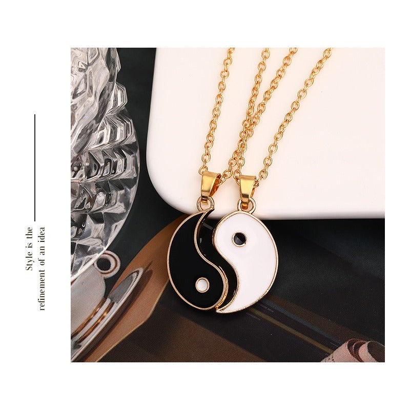 Collar Colgante Diseño Yin Yang Para Compartir