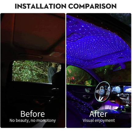 Luz Led Interior De Auto Usb Techo Azul Y Rojo Luz Led Casa Negro Azul Y Rojo