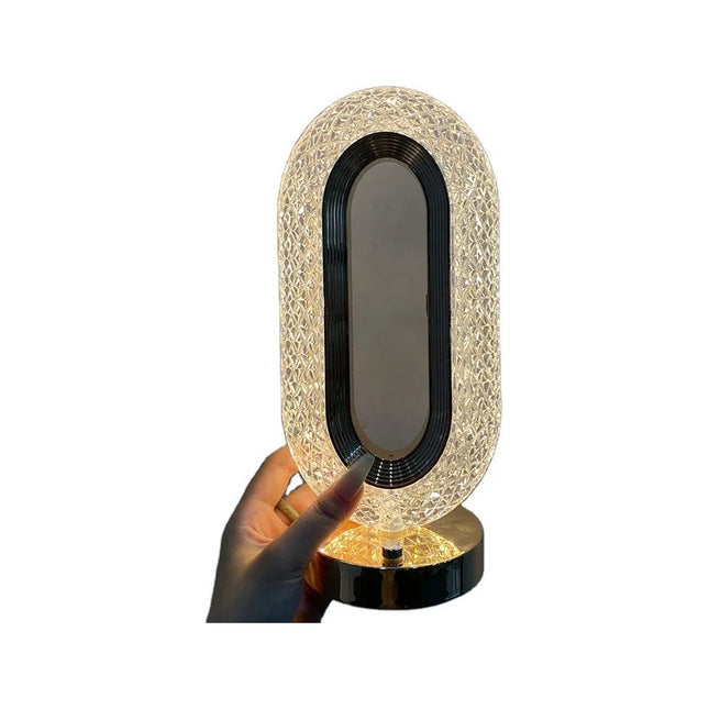 Lampara De Mesa Touch Anillo 3 Colores Recargable Usb