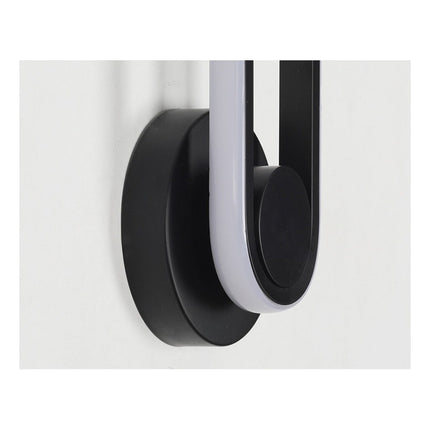 Aplique Led Interior Dormitorio Calida Giratoria 330° Negro
