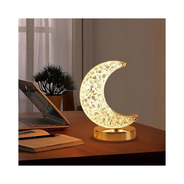 Lampara De Mesa Media Luna Usb Recargable 3 Colores