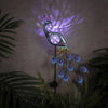 Adorno Pavo Real Led Para Jardín Con Panel Carga Solar