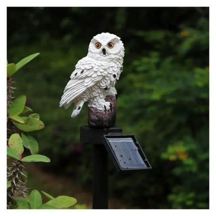 Buho Led Estaca Adorno De Jardin Recargable Panel Solar