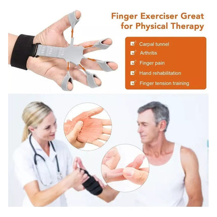Ejercitador De Dedos Flex Grip Hand Grip X2 Super Resistente Negro