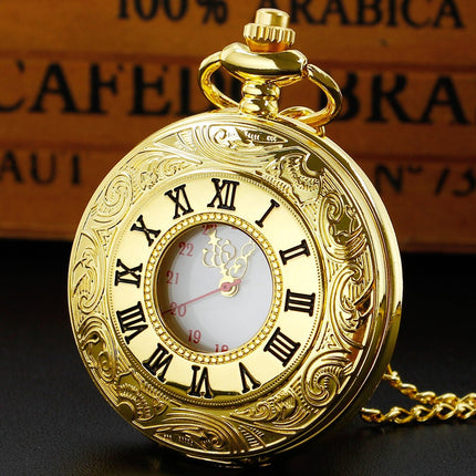 Mini Reloj De Bolsillo Retro Vintage Dorado Ideal Regalo Dorado