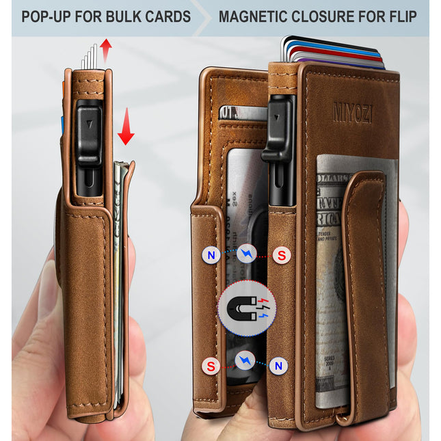 Billetera Tarjetero Slim Para Hombres Porta Airtag Con Rfid