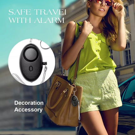 Llavero Mini Alarma Personal Para Seguridad Niños Y Adultos Negro