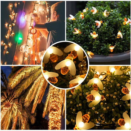 Guirnalda Luciérnagas Tira De Luces Led De Abejas 3mts 20led Cálido
