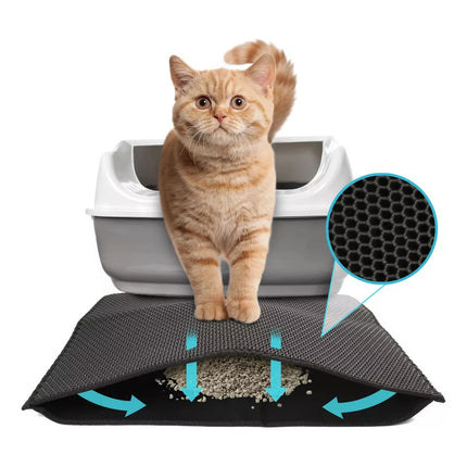 Alfombra Arenero Gato Doble Capa Impermeable 45x60cm