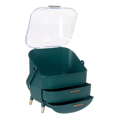 Organizador De Maquillaje Grande Porta Cosmeticos Con Asa