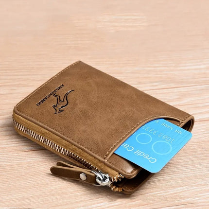 Billetera Cartera De Cuero Para Hombre Antirrobo Rfid