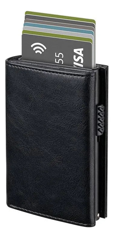 Billetera Con Tarjetero Rfid Antirrobo Premium Con Monedero