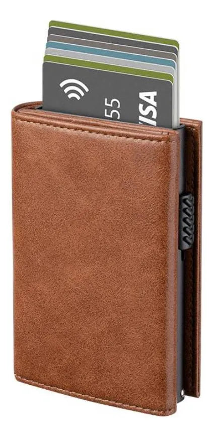 Billetera Con Tarjetero Rfid Antirrobo Premium Con Monedero
