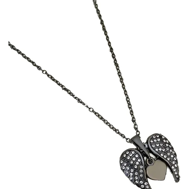 Collar Colgante De Dama Diseño De Alas Y Corazón